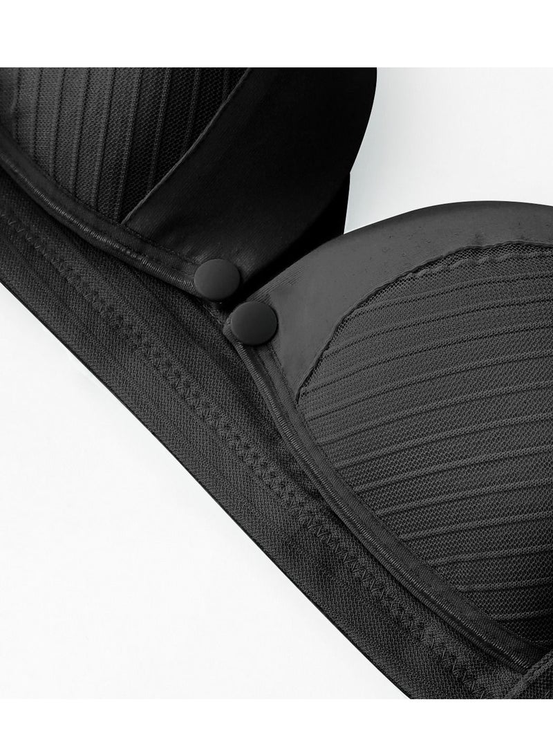 أوكوس حمالة صدر قطنية مريحة للحمل والرضاعة أسود مقاس كبير جداً - Image 4