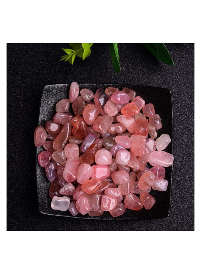 50g Natural Crystal Stone Specimen Colorful Crystal Use Home Garden Decoration Colorful Aquarium Healing Energy Stone Rock Minerals (Color: Strawberry Crystal, Size: 100g) - Image 1