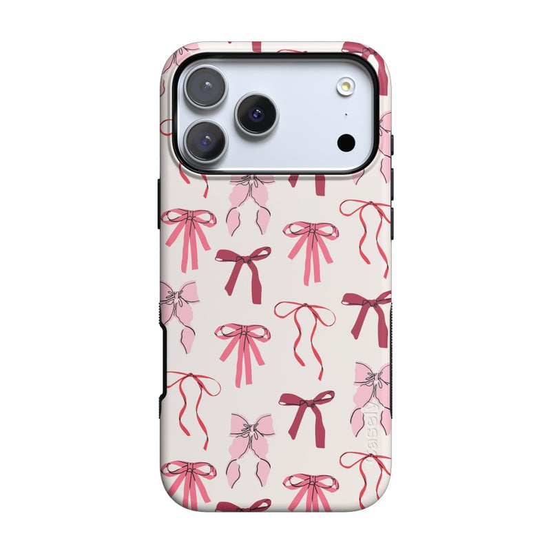 Casely iPhone 17 Pro Max Case | Lover Girlie | Pink Bows | Bold Protective Design | Compatible with MagSafe - Image 1