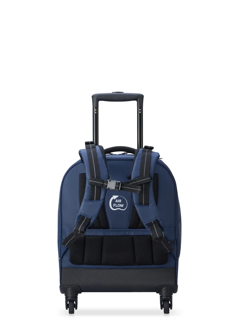 DELSEY Paris BTS 2023 4 Wheel Vertical Backpack - 15.6" Blue Printing - 00338945312