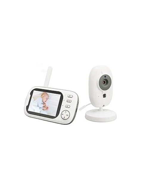 soobu Baby Monitoring Device, Camera Baby Monitor WiFi 100-240V Alarm Clock Reminder 2 Way Voice Intercom with Camera and Sound for Home (EU Plug)