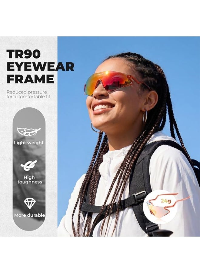 ROCKBROS Photochromic Cycling Glasses for Men Women, 24g Unique Temples & Raised Frame, UV400 Bike  Glasses - Image 4