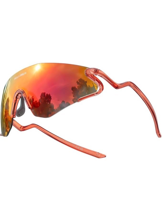 ROCKBROS Photochromic Cycling Glasses for Men Women, 24g Unique Temples & Raised Frame, UV400 Bike  Glasses - Image 1