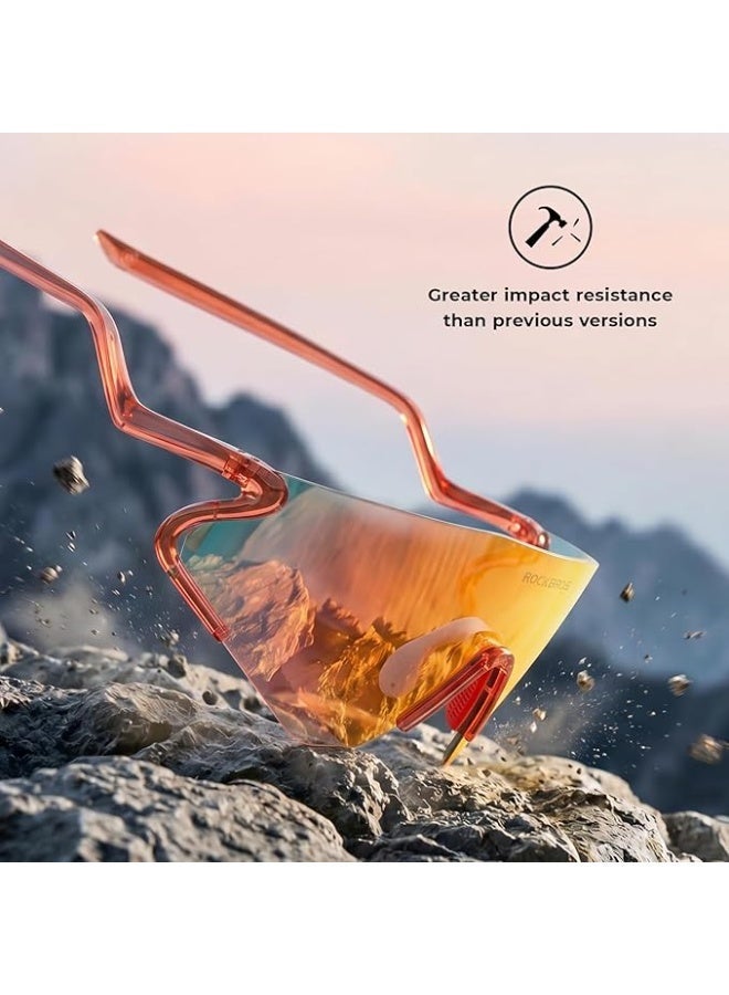 ROCKBROS Photochromic Cycling Glasses for Men Women, 24g Unique Temples & Raised Frame, UV400 Bike  Glasses - Image 5