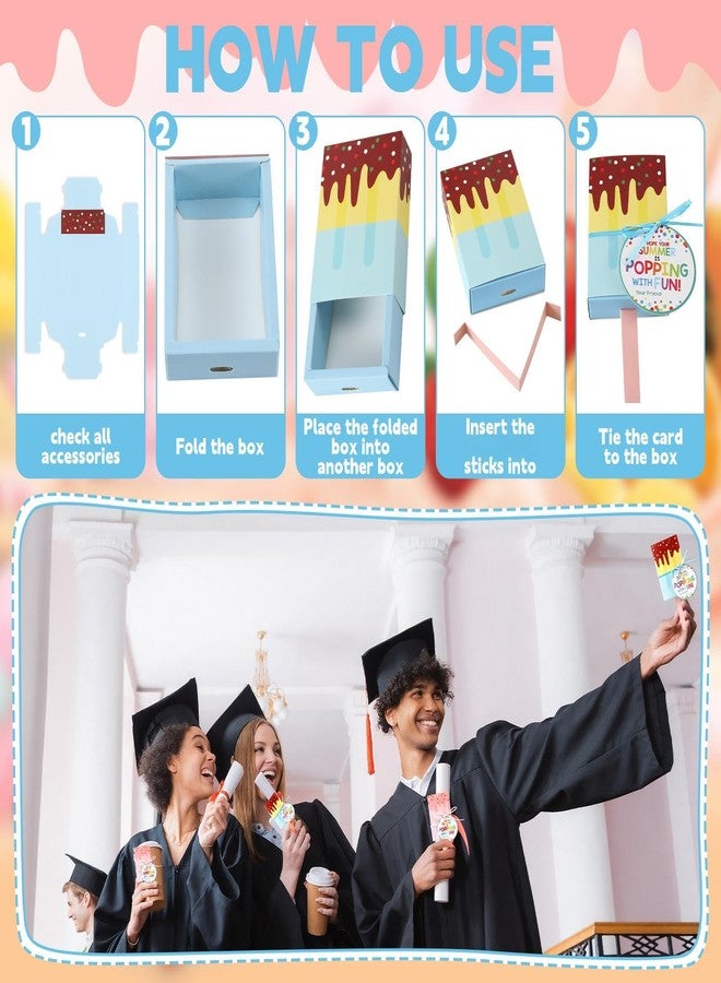 Eaasty 36 Pack End of Year Student Gifts 3D Ice Cream Gift Boxes Bulk Summer Vacation Party Gift Favors for Student Class Rewards Ice Cream Party Supplies - Image 4