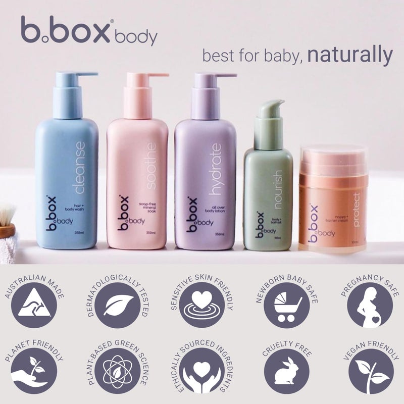 b.box body Cleanse - Baby Shampoo and Body Wash w/Relaxing Lavender & Roman Chamomile Scents. Gentle Foaming Gel for Newborns & All Ages. Plant Based, Cruelty Free. Dermatologist Tested, 11.8 Fl Oz - Image 5
