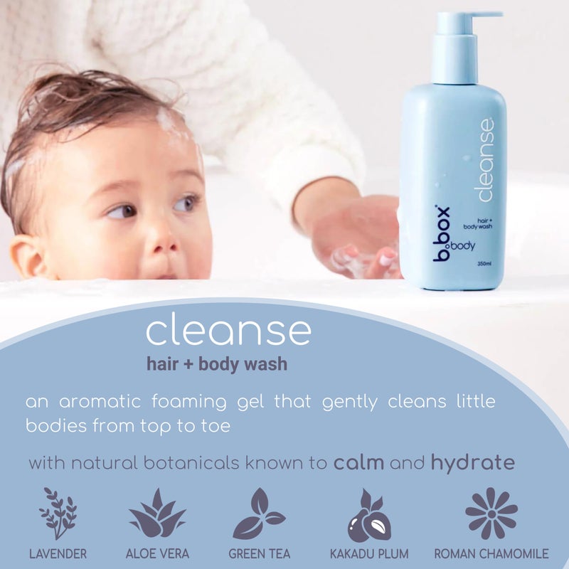 b.box body Cleanse - Baby Shampoo and Body Wash w/Relaxing Lavender & Roman Chamomile Scents. Gentle Foaming Gel for Newborns & All Ages. Plant Based, Cruelty Free. Dermatologist Tested, 11.8 Fl Oz - Image 2