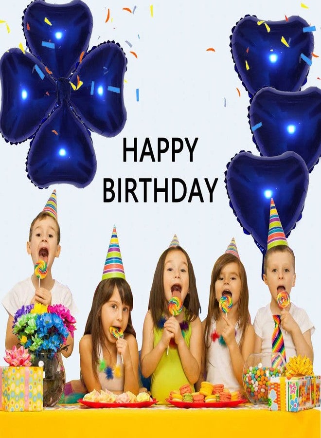 AnnoDeel 20 pcs 18inch Navy Blue Heart Foil Balloons, Blue Heart Shaped Helium Balloons Mylar Balloons for Wedding Decoration Party Balloons Birthday - Image 3
