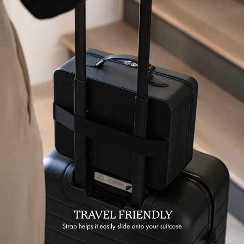 Vanity Planet Baia Black LED Lighted Travel Makeup Bag With Customized Storage - Image 3