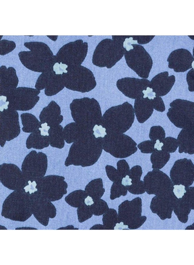 Mukitchen Periwinkle Floral Pattern Designer Oven Mitt Blue and Navy 13 x 7 Inch 6014-2589 - Image 2