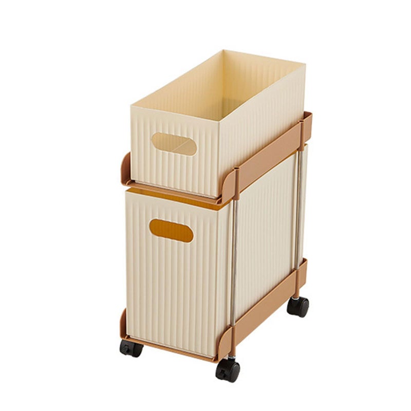 Sturdy Multifunctional Serving Cart Storage Rack For Snacks Books Magazines Color A - Image 2