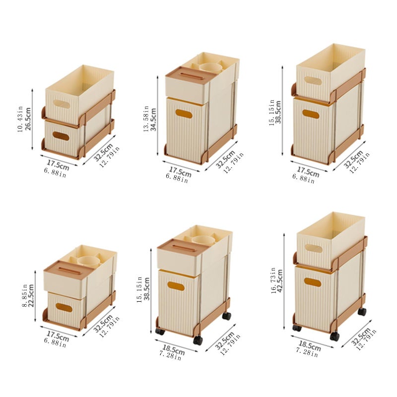 Sturdy Multifunctional Serving Cart Storage Rack For Snacks Books Magazines Color A - Image 5