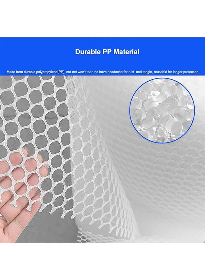 HAVEN Gutter Guard Mesh Protector, 0.3*3Meter Screen Roll Rain Gutter Guard, 20Pcs Clip Fixing Hooks Leaf Protection Cover Netting to Stop Drain Downspout Clogging from Leaves, Pet & Garden Safeguard Multi-Use - Image 3