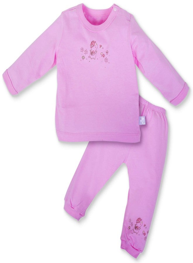 Pokory Baby Suit Full Sleeves Hoisery Cotton Babysuit for Baby Boy and Baby Girl |Soft Comfortable Infant Clothing Pink Colour Size: 3 - Image 1