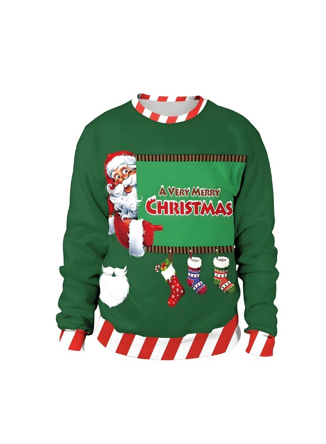 إسكدنيا جنس واحد عيد الميلاد القفز سترة مطبوعة سترة سترة الخريف الشتاء قمم الملابس - Image 1