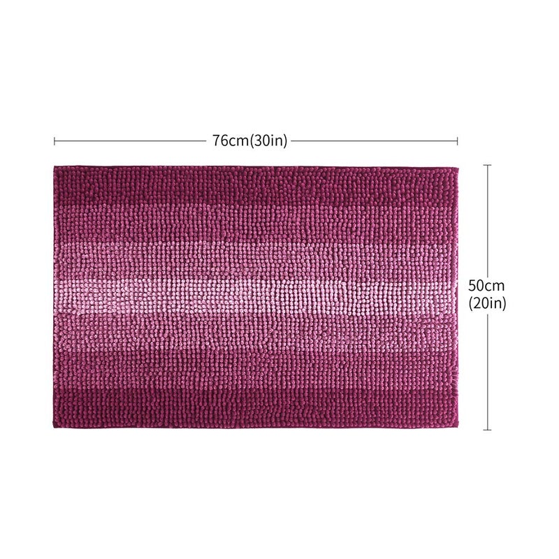 COSY HOMEER COSY HOMEER Bath Rugs Made of 100% Polyester Extra Soft and Non Slip Bathroom Mats Specialized in Machine Washable and Water Absorbent Shower Mat (30x20Inch  Fuchsia) - Image 2