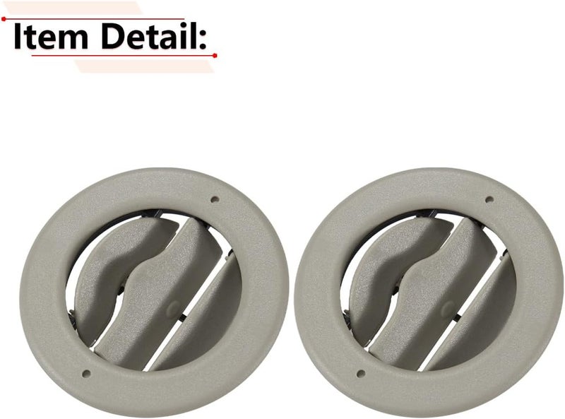 RLB-HILON Roof Air AC Vent for Chevy Tahoe, Suburban, GMC Yukon, Cadillac Escalade - Tan Color, 2PCS - Image 5