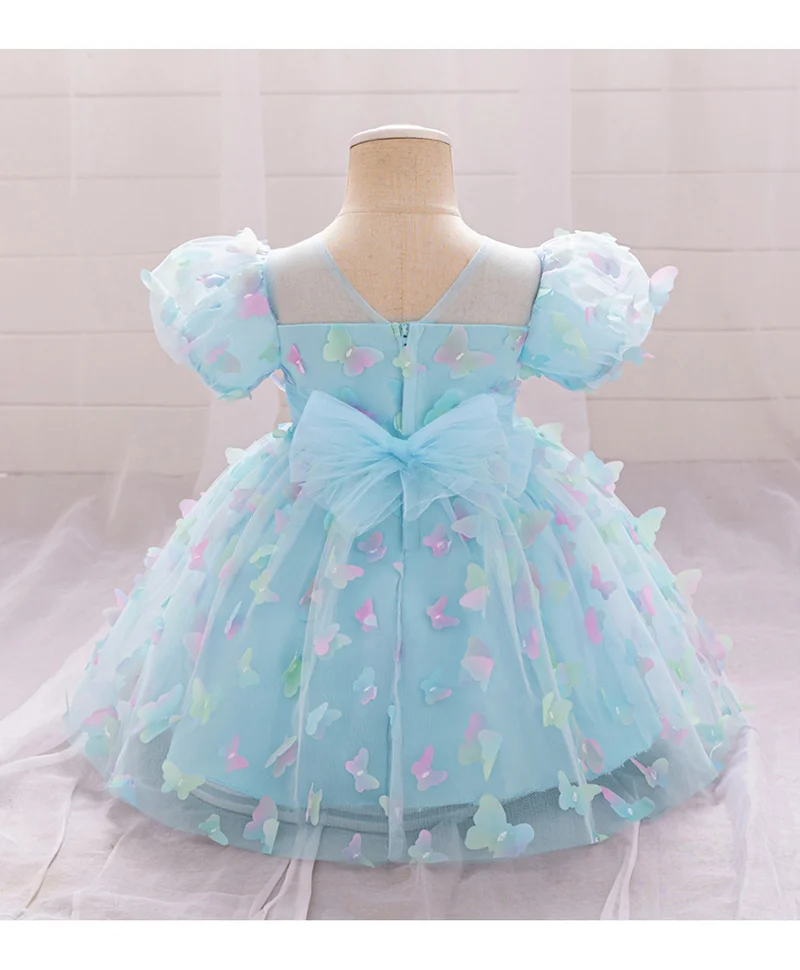 مارك وميا فستان حفلات مارك وميا بتفاصيل فراشة وقوس - أزرق