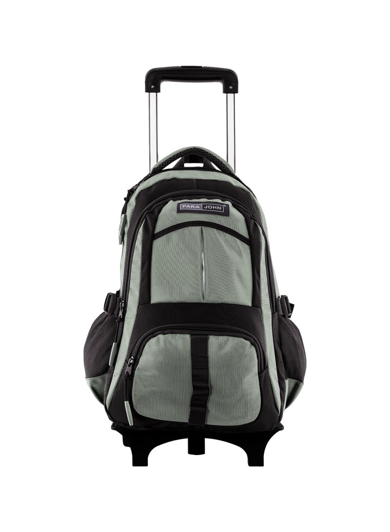 بارا جون حقيبة ظهر بعجلات للجنسين مع حزام قابل للتعديل للمدرسة والجامعة والمكتب والعمل والسفر -  بوصة أخضر - Image 1
