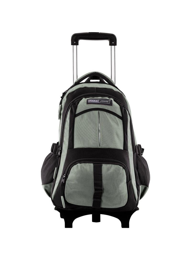 PARAJOHN Unisex Rolling Trolley Backpack with Adjustable Strap for School, College, Office, Business and Travel - 20 Inches Green - Image 1