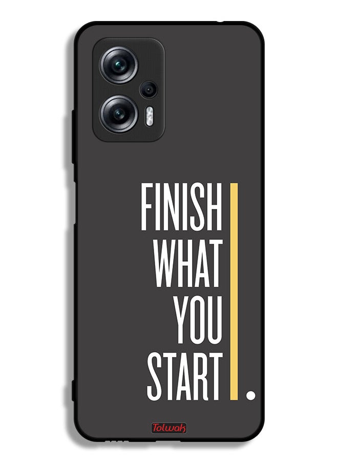 Tolwak - Xiaomi Redmi Note 11T Pro Plus 5G Protective Case Cover Finish What You Start - Image 1