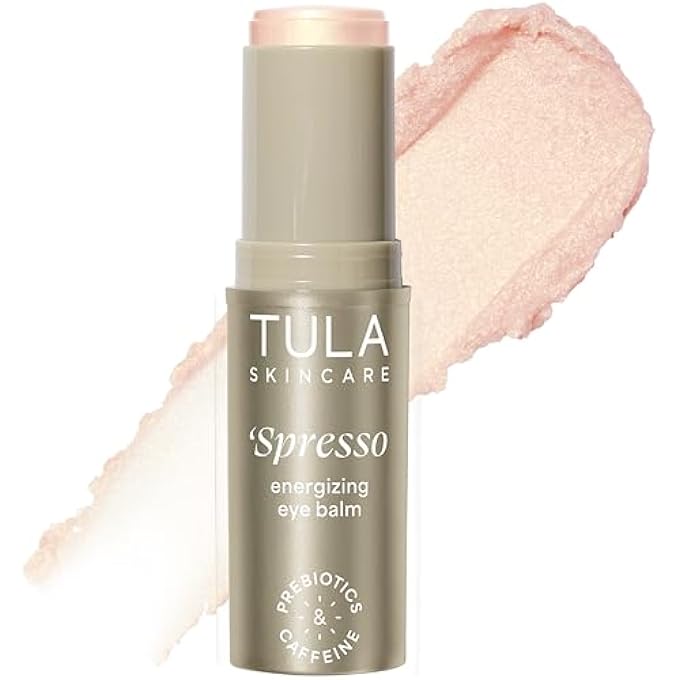 TULA بلسم العيون للعناية بالبشرة - علاج الهالات السوداء، يرطب ويضيء منطقة تحت العين على الفور، محمول ومثالي للاستخدام أثناء التنقل، 0.35 أونصة. - Image 2