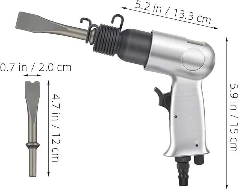 Heavy Duty Air Hammer Chisel Set Pneumatic Tool Kit for Automotive Metal Construction - Image 3