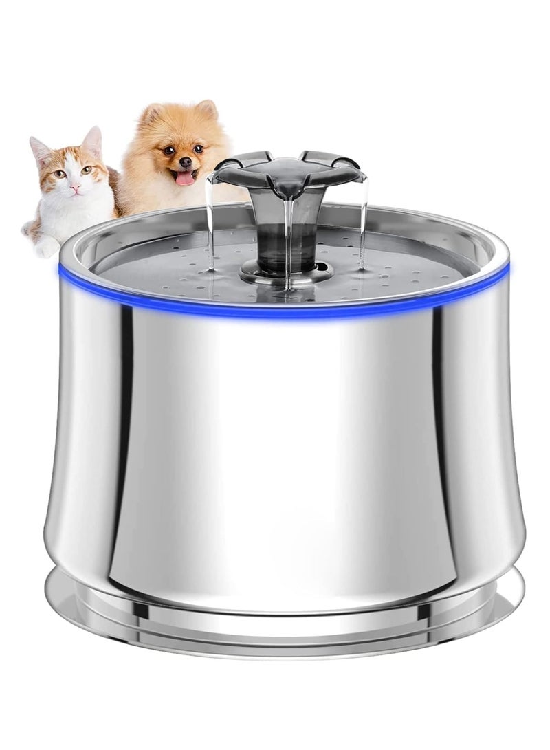 Dubkart Ultra-Quiet Dog Drinking Dispenser with Shortage Mode, Water Bowl Fountain with Filters, USB Adapter and Clean Brush - Image 1