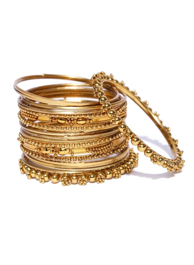 YouBella Antique Look Gold Plated Traditional Bracelet Bangle Set for Women (2.6) - Image 4