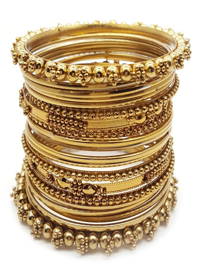 YouBella Antique Look Gold Plated Traditional Bracelet Bangle Set for Women (2.6) - Image 1