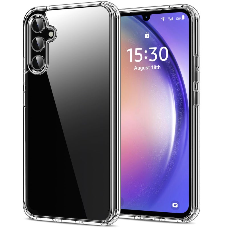 HOOMIL Case for Samsung Galaxy A54, Non-Yellowing, Drop Protection, Anti-Scratch Transparent Hard Back Phone Cover - Crystal Clear - Image 1