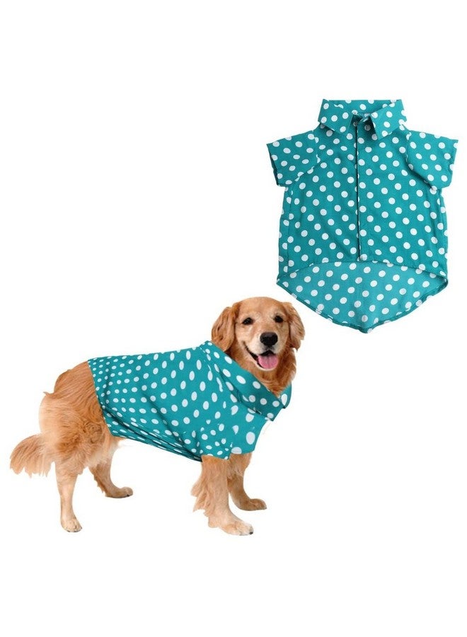 سايج سكوير قميص كلاب مطبوع عليه شعار Crazy، قميص كلاب رائج، خفيف الوزن وناعم للغاية، ملابس كلاب مريحة وجيدة التهوية، ملابس عصرية (أزرق سماوي بولكا) (صغير جدًا - 12 بوصة) - Image 1