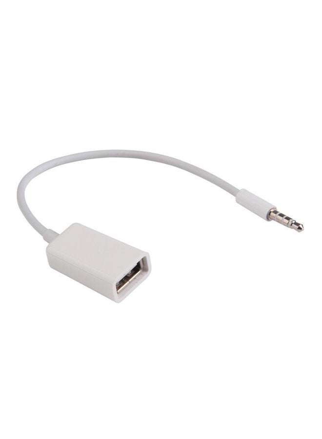 Blacell 3.5mm Male AUX Audio Plug Jack to USB 2.0 Female Converter Cable Cord EN - Image 2