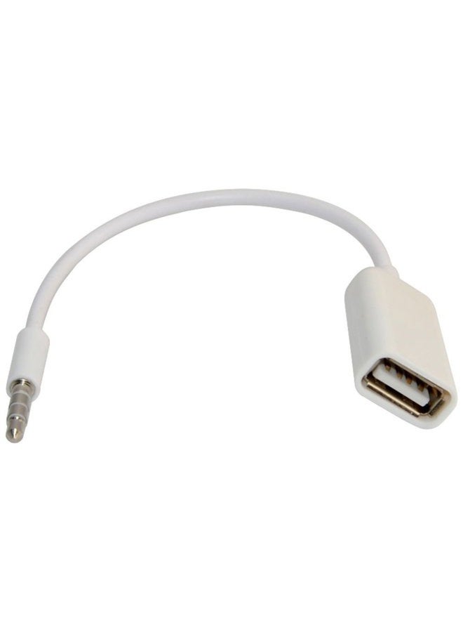 Blacell 3.5mm Male AUX Audio Plug Jack to USB 2.0 Female Converter Cable Cord EN - Image 5