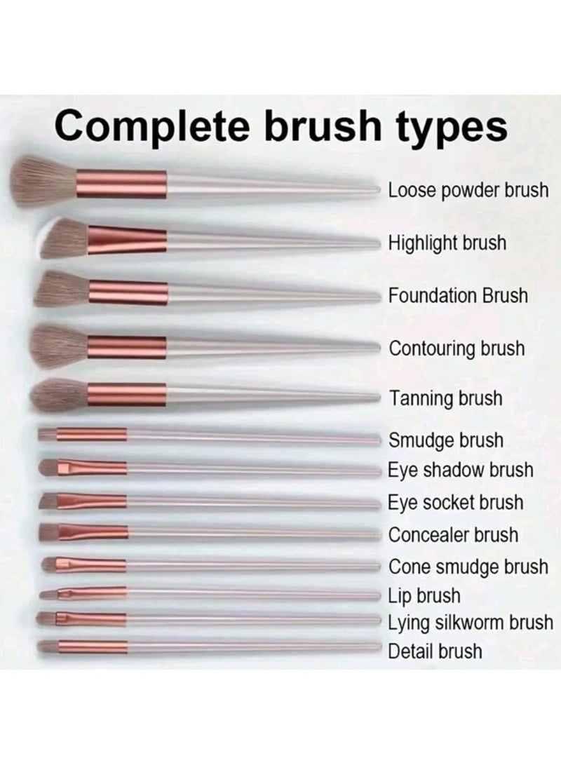13 pcs makeup brush set with random gift of makeup sponge