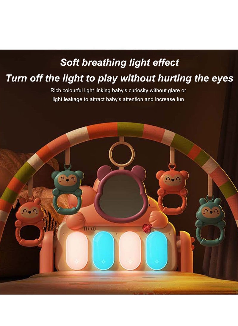 MaBaby Baby Gyms Play Mats Musical Activity Center Baby Piano Gym Mat Tummy Time Padded Mat for Newborn Toddler Infants - Image 3