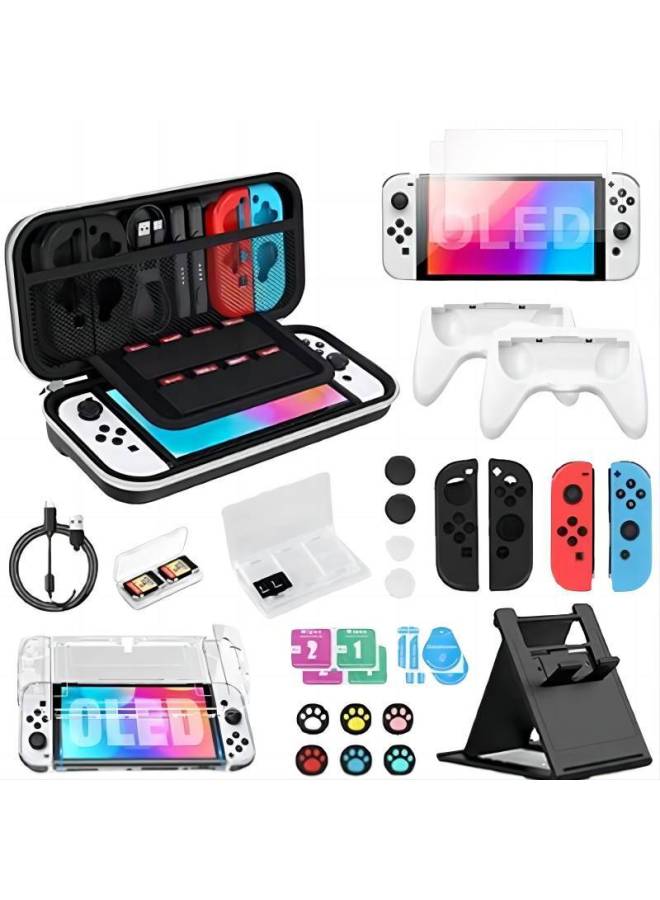 Loquat Suitable For Nintendo Switch Game Protection Bag Protection Data Line Typec Storage Bag Suit Crystal Case-Model:Switch 25-in-1 Set Storage Bag  - Image 4