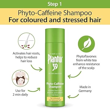 Plantur 39 Caffeine Shampoo Conditioner and Tonic Prevents and Reduces Hair Loss Coloured and Stressed Hair Unique Formula Supports Hair Growth 250ml Shampoo 150ml Conditioner 200ml Tonic - Image 2