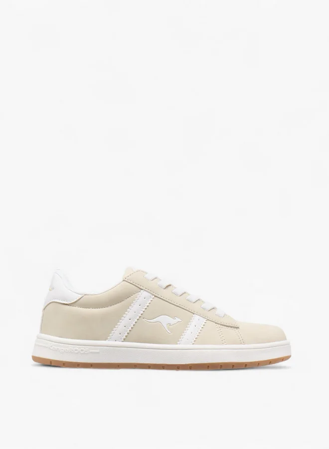 kangaROOS Boys' Logo Detail Sneakers with Lace-Up Closure