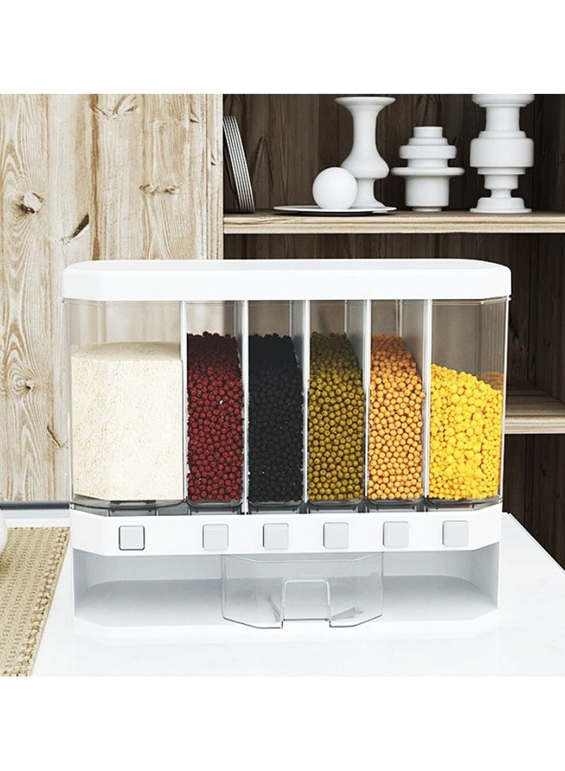 DubaiGallery Wall-Mounted Grains Food Dispenser, Home Kitchen Storage Tank Grains Rice Bucket Storage Box, Mothproof and waterproof,Simple And Convenient To Use No Waste - Image 2