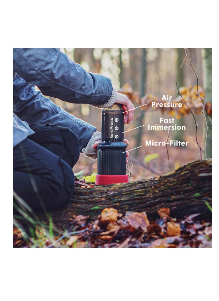 AeroPress Go Travel Coffee Maker, BPA Free, Portable, Smooth and Bitter-free Brew, Shatterproof and Durable for Camping, Grey - 1 Cup  - Image 2