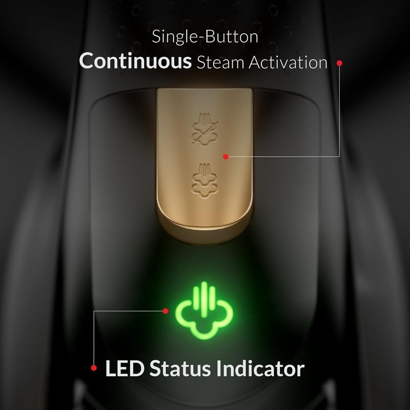 Feller Germany Vanguard Series Steam Iron, 2600W, Prime Gold Ceramic Double Sole Plate with Anti Calc, Auto Shut off, TrueTemp, Easy One Button Steam, SI260, 2Y Guarantee-KSA Version (Gold) - Image 3
