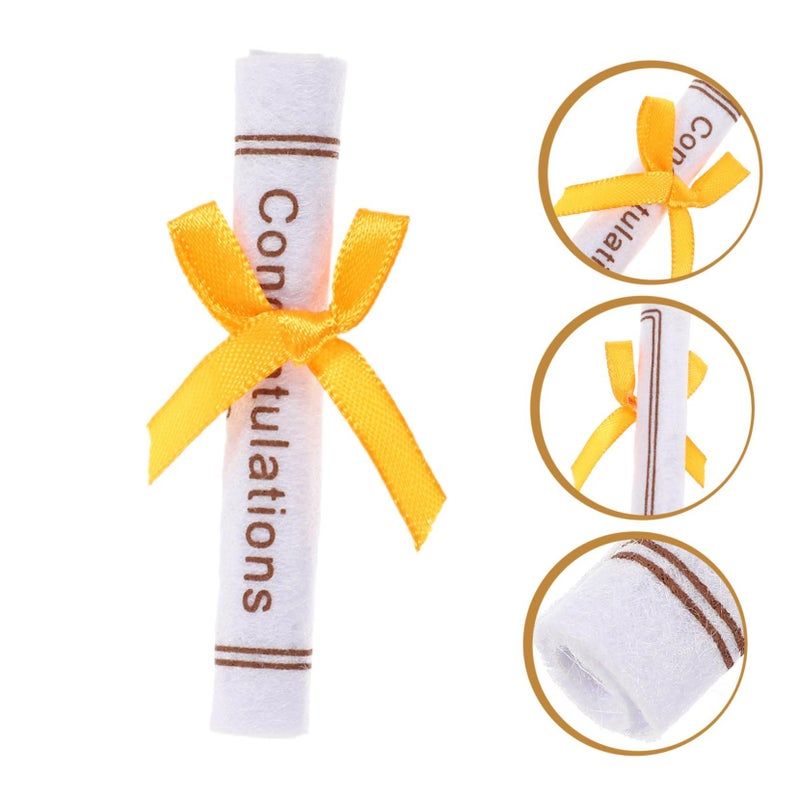 25 Pieces Mini Graduation Certificate Scrolls Non Woven Party Decor - Image 5