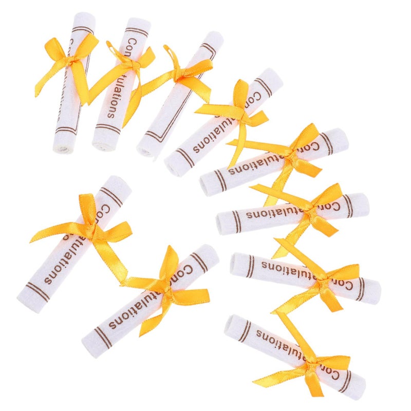 25 Pieces Mini Graduation Certificate Scrolls Non Woven Party Decor - Image 2
