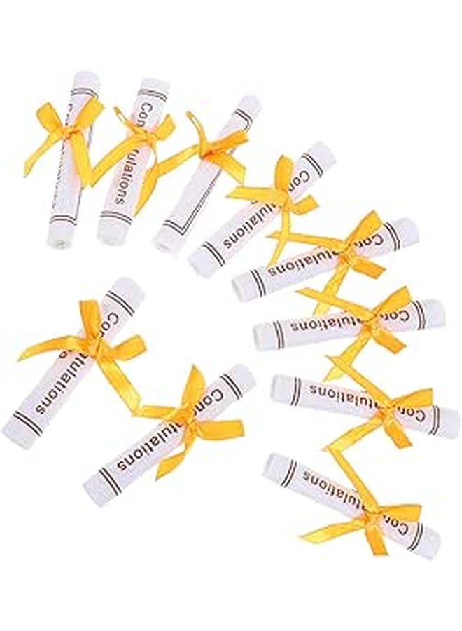 25 Pieces Mini Graduation Certificate Scrolls Non Woven Party Decor - Image 1