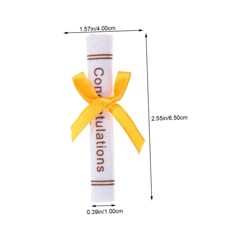 25 Pieces Mini Graduation Certificate Scrolls Non Woven Party Decor - Image 4