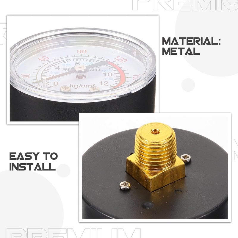 مقياس ضغط ضاغط الهواء الصناعي اتصال ميناء مزدوج مضخة آلة الفشار الخالية من الزيت - Image 5