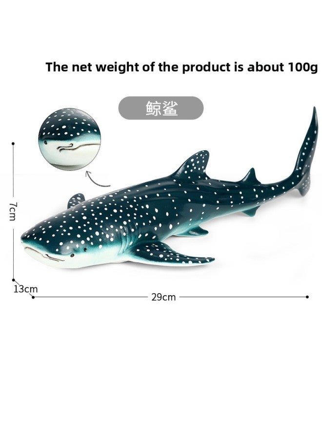 Animal Model Soft Glue Marine Life Simulation Soft Glue Dinosaur Toy Deng's Fish Sliding Toothosaurus Swollen Head Dragon Thick Nose Dragon-Color:X106 Soft Glue Cotton Whale Shark  - Image 1