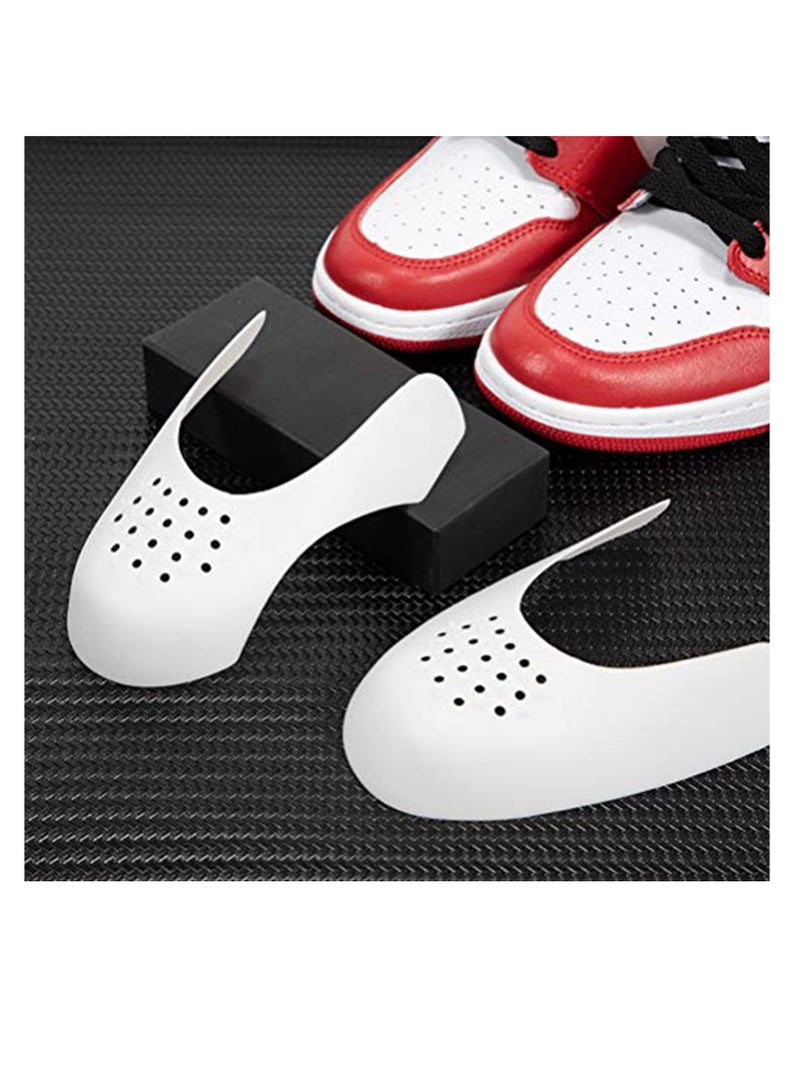 2 Pairs Sneaker Crease Protectors Durable Anti Wrinkle Toe Box Guards for Men UK 6-12 Women 5-9 White Running Casual Shoes - Image 4