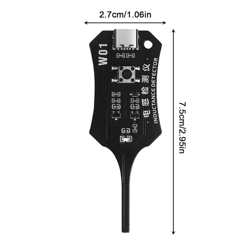 W01 Type-C Inductance Tester, Motherboards Coils Tester for Quick Fault Detection, Electromagnetic Induction Quick Fault Check Tool, for Phone Motherboard Component Repair - Image 2